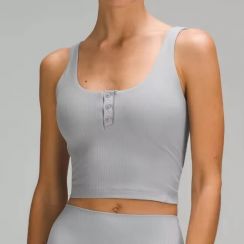 3 Pcs Work Out Breathable Square Neckline Ribbed Henley Henley Top